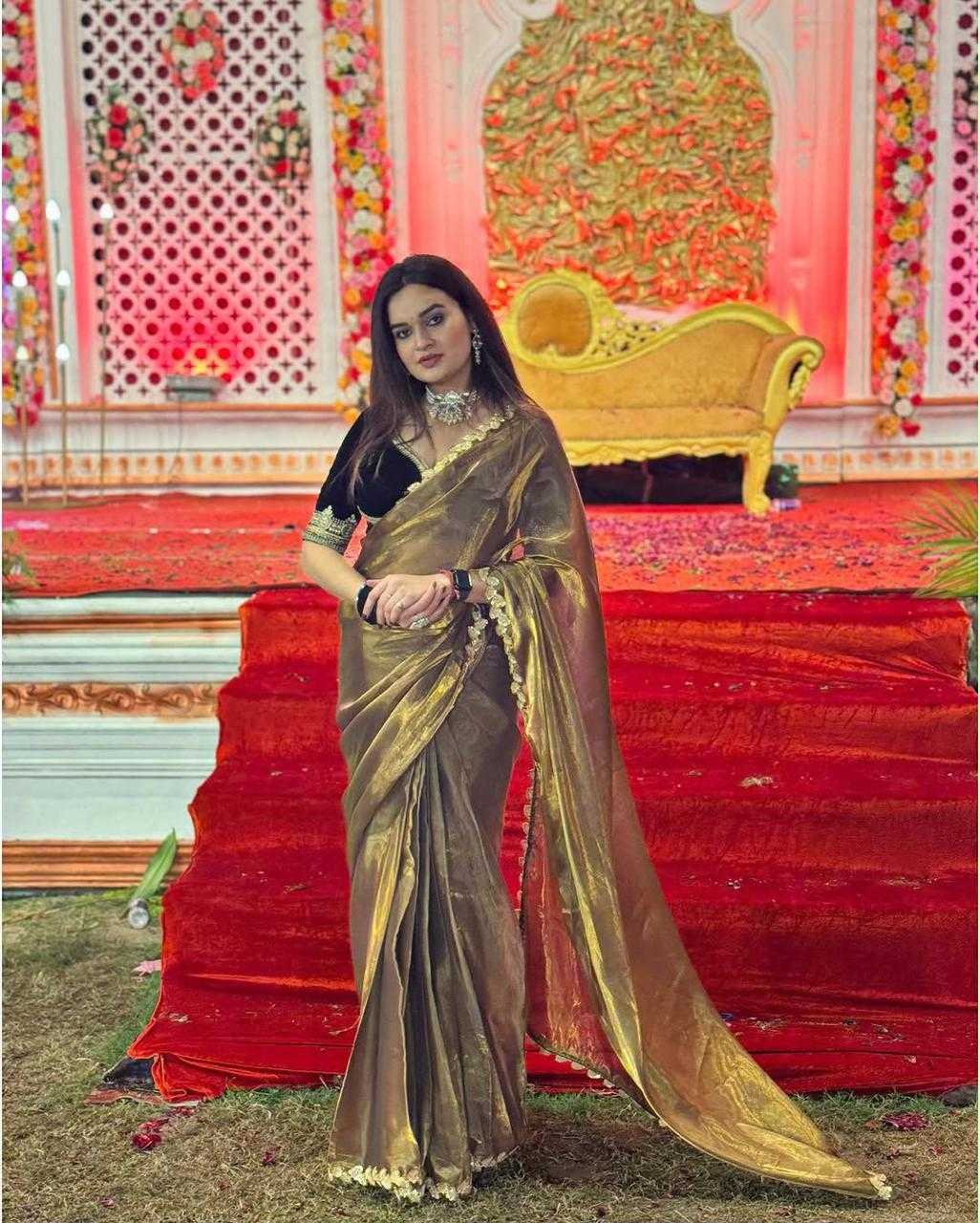 YNF Wholesale Soft Gold Crush Hand Work Sarees  | Surat Manufacturer