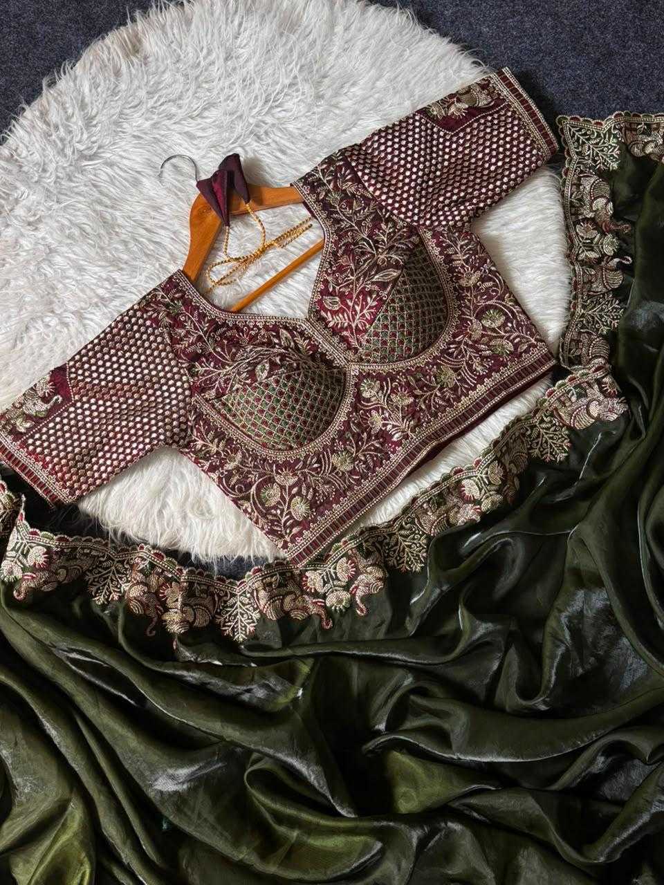 YNF Wholesale Satin Embroidered Sarees KESH709 ICH | Surat Manufacturer
