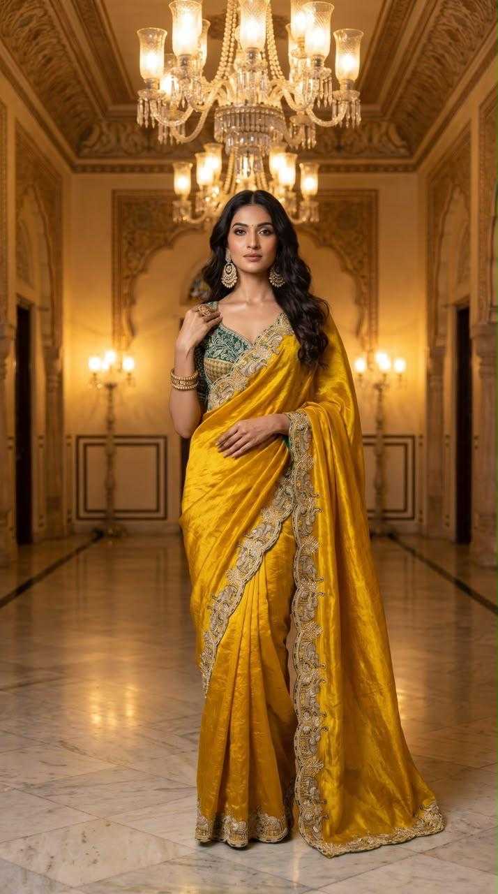 YNF Wholesale Satin Embroidered Sarees KESH709 ICH | Surat Manufacturer