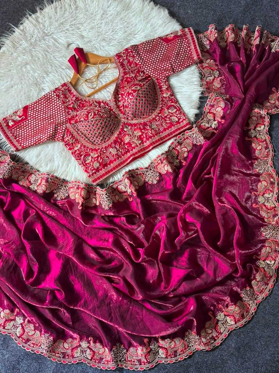 YNF Wholesale Satin Embroidered Sarees KESH709 ICH | Surat Manufacturer