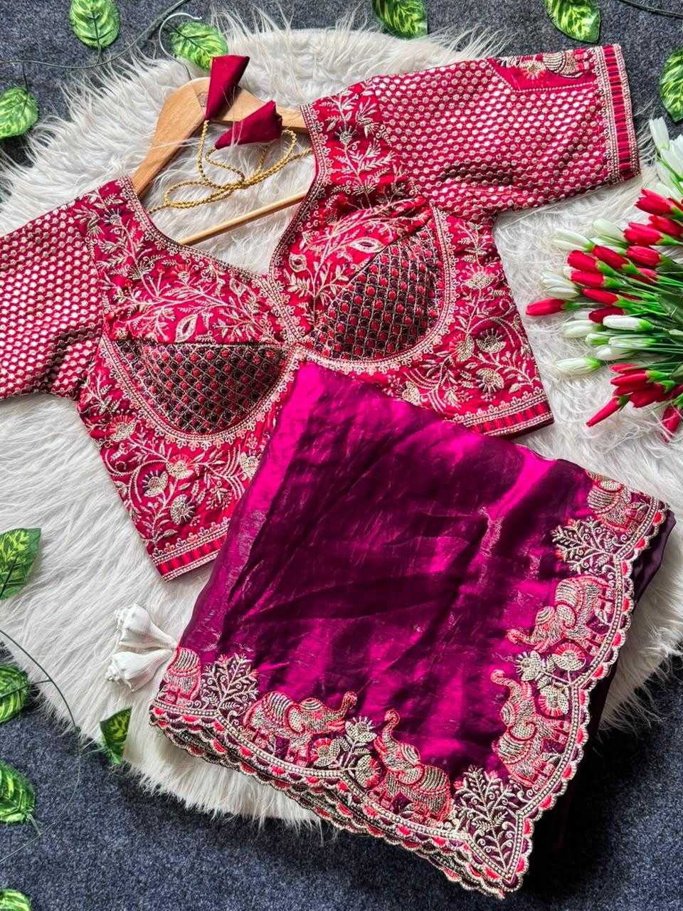 YNF Wholesale Satin Embroidered Sarees KESH709 ICH | Surat Manufacturer