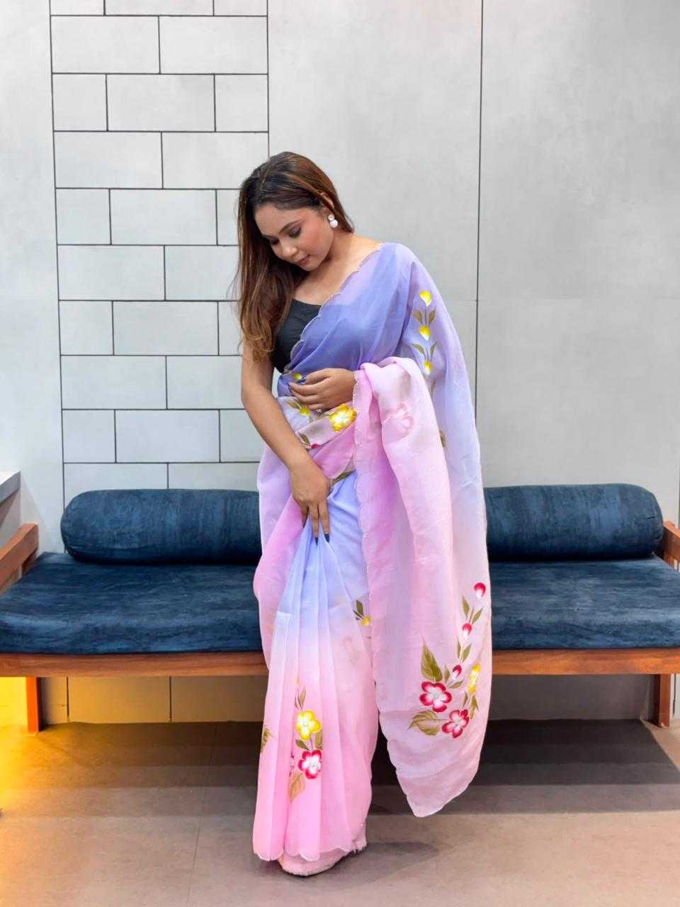 YNF Wholesale Soft Gold Crush Designer Sarees  | Surat Manufacturer