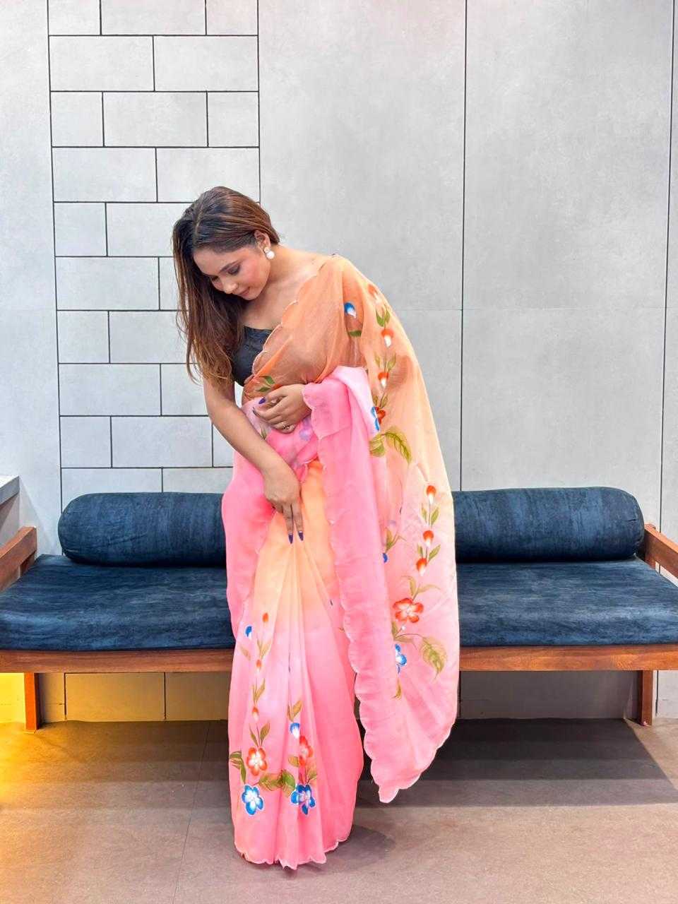 YNF Wholesale Soft Gold Crush Designer Sarees  | Surat Manufacturer
