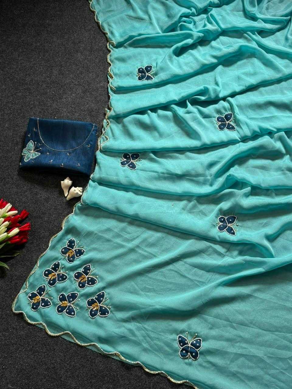 YNF Wholesale Georgette Georgette Sarees  | Surat Manufacturer