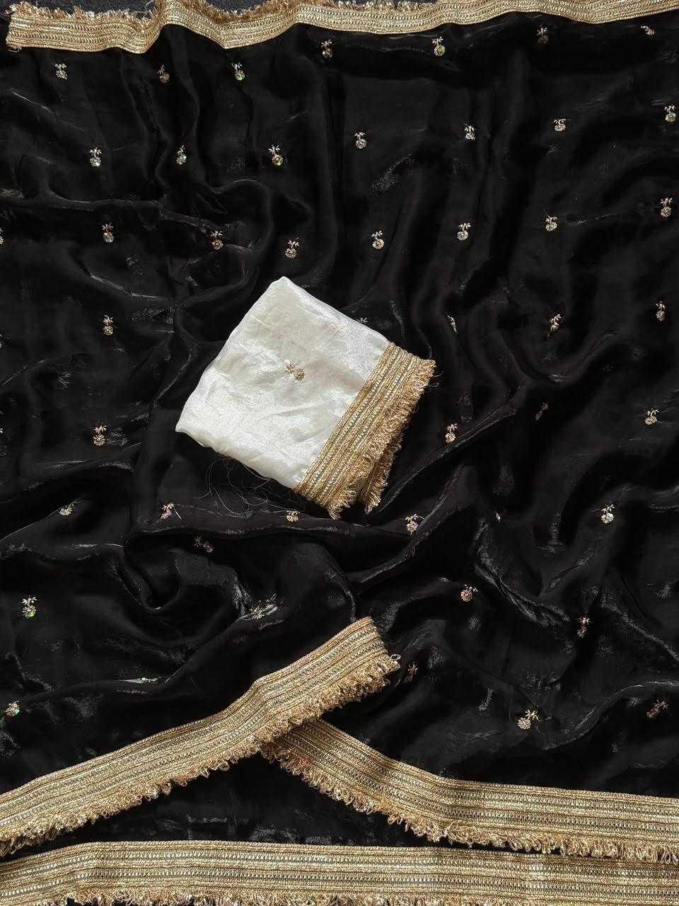 YNF Wholesale Space Silk Sequence Sarees  | Surat Manufacturer