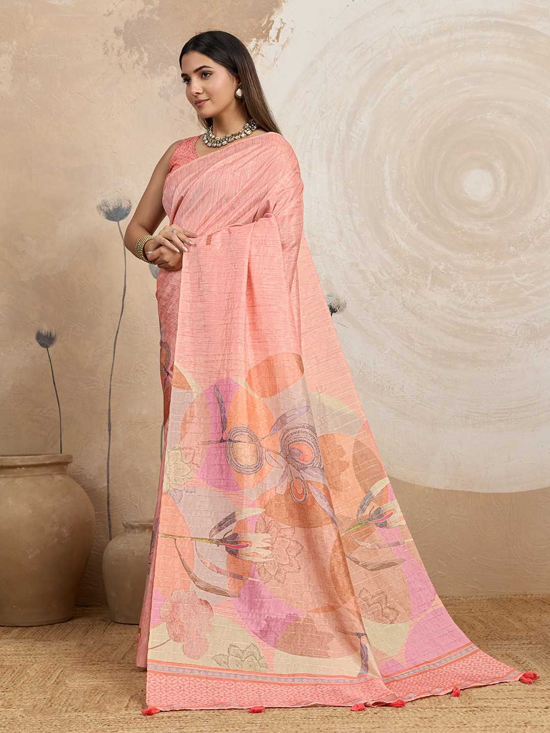 YNF Wholesale Jacquard Floral Sarees  | Surat Manufacturer