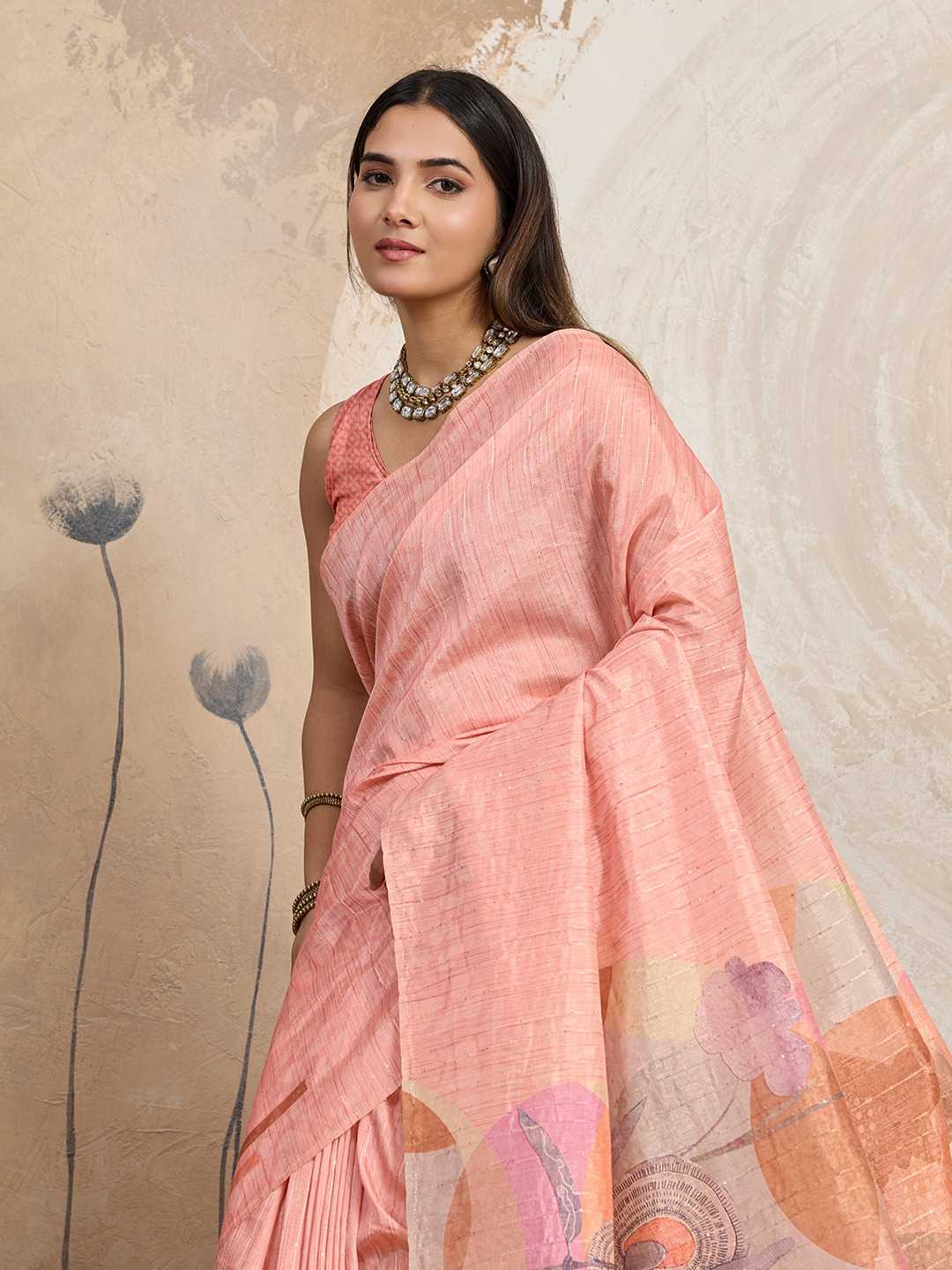 YNF Wholesale Jacquard Floral Sarees  | Surat Manufacturer
