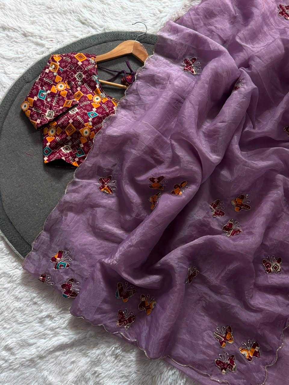YNF Wholesale Soft Gold Crush Hand Work Sarees  | Surat Manufacturer