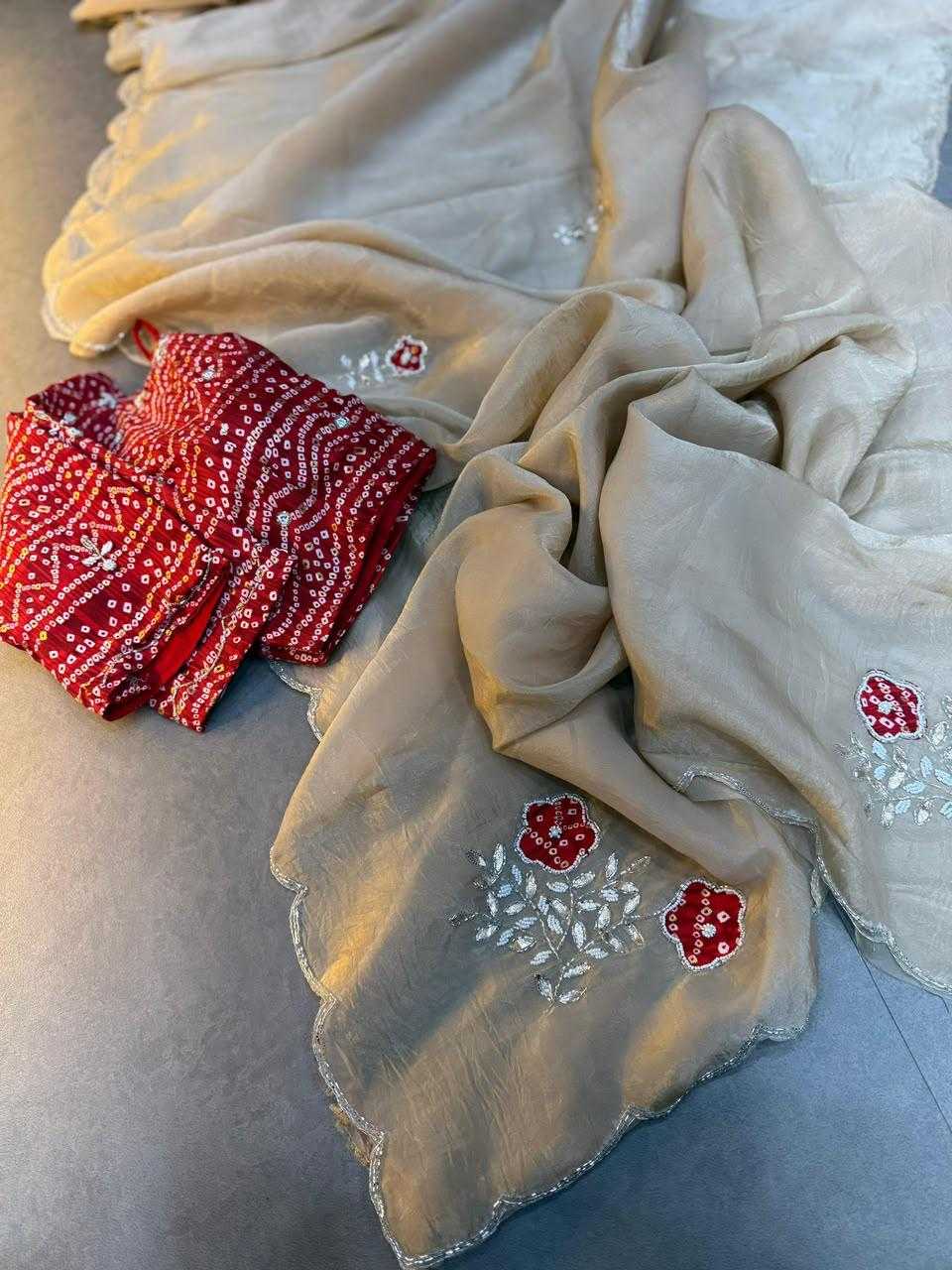 YNF Wholesale Soft Gold Crush Hand Work Sarees  | Surat Manufacturer