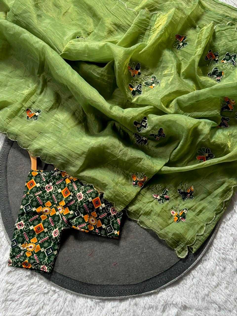 YNF Wholesale Soft Gold Crush Hand Work Sarees  | Surat Manufacturer