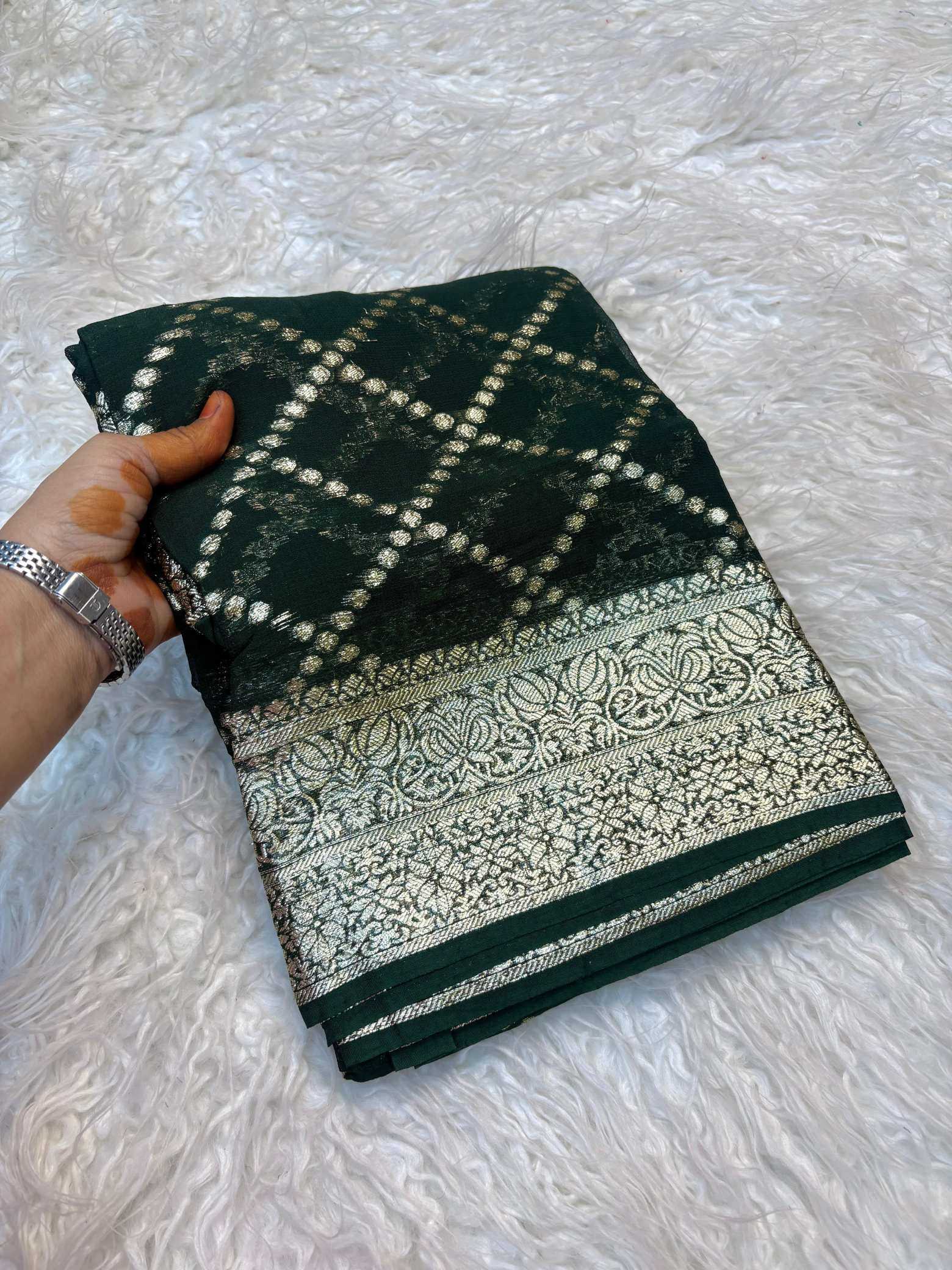 YNF Wholesale Pure Viscos Georgette Sarees  | Surat Manufacturer
