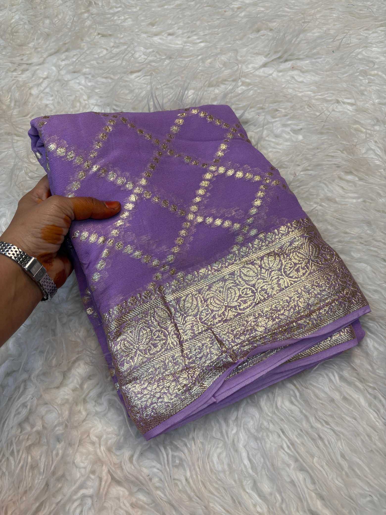 YNF Wholesale Pure Viscos Georgette Sarees  | Surat Manufacturer