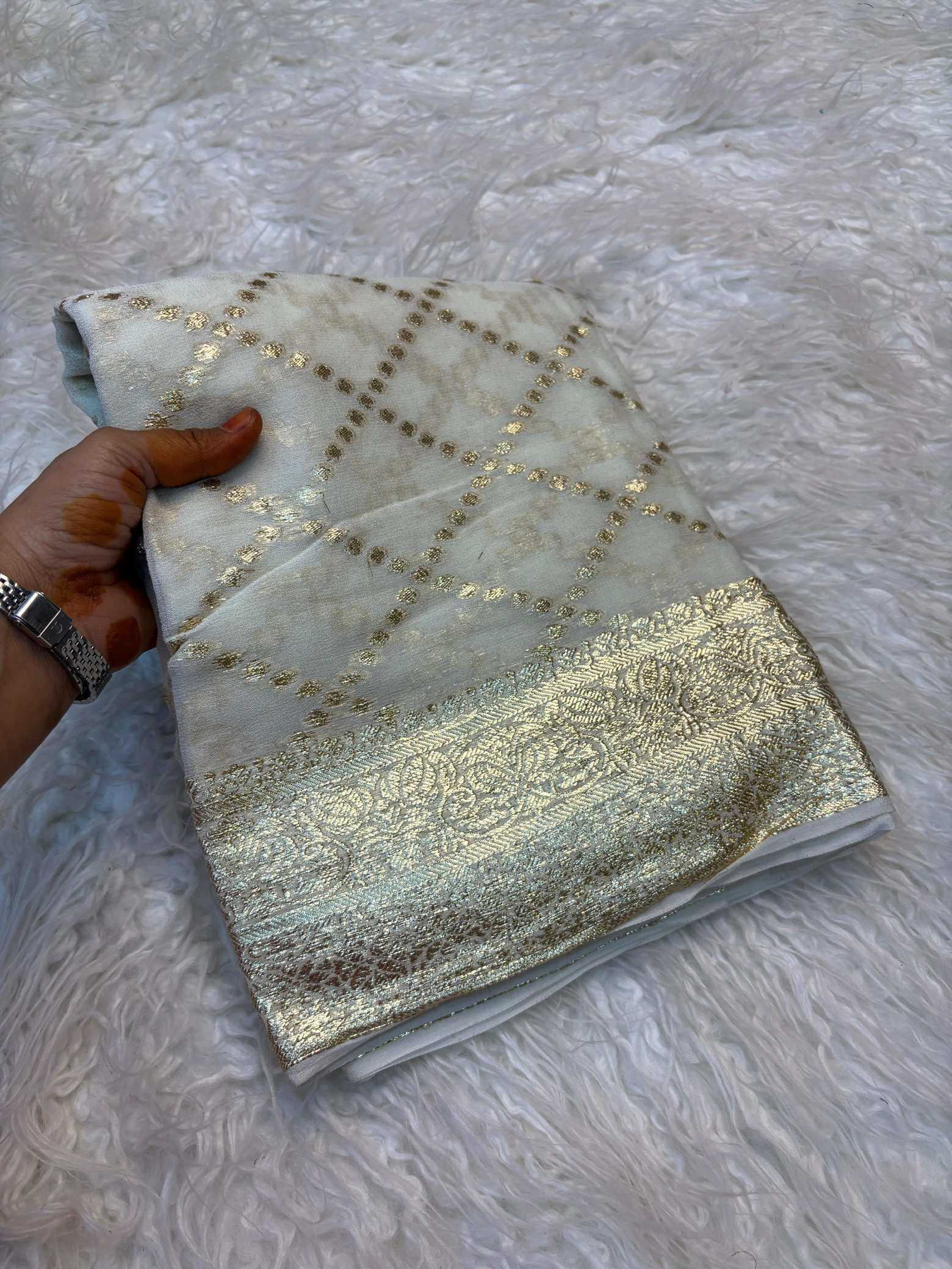 YNF Wholesale Pure Viscos Georgette Sarees  | Surat Manufacturer