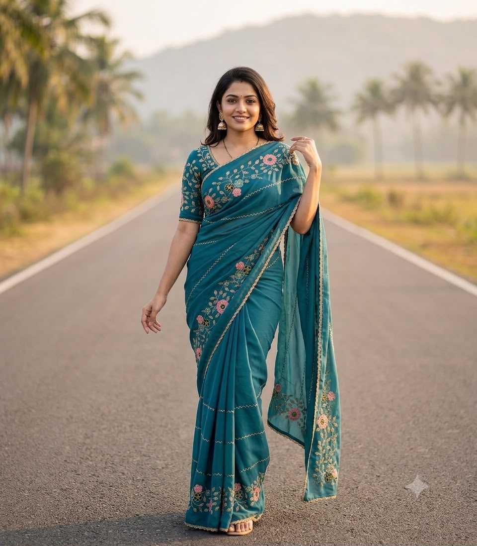 YNF Wholesale Georgette Party Wear Sarees  | Surat Manufacturer