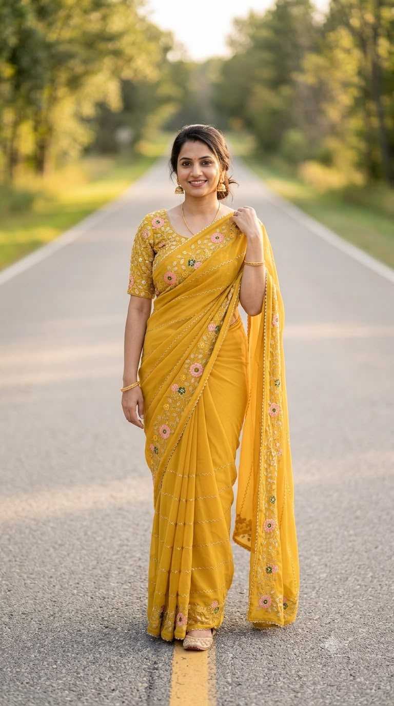 YNF Wholesale Georgette Party Wear Sarees  | Surat Manufacturer