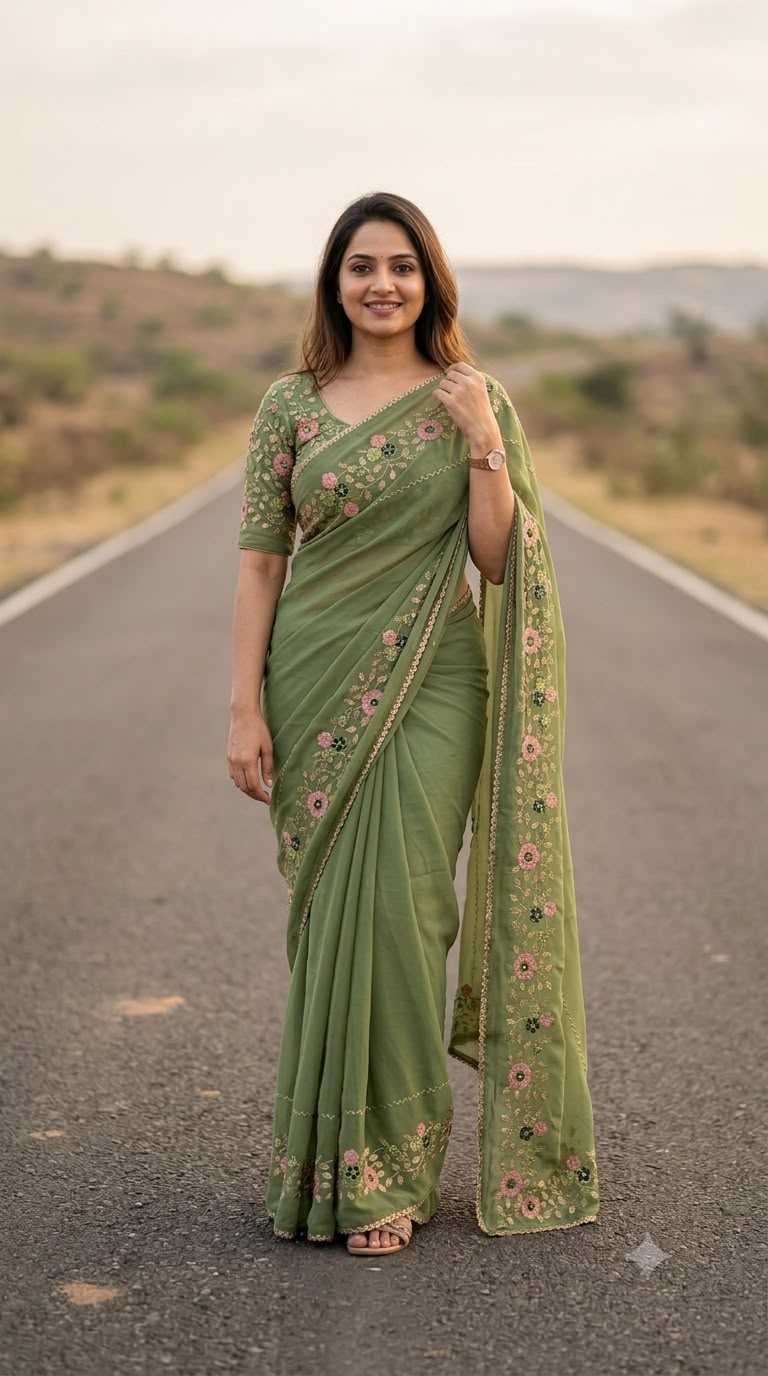 YNF Wholesale Georgette Party Wear Sarees  | Surat Manufacturer