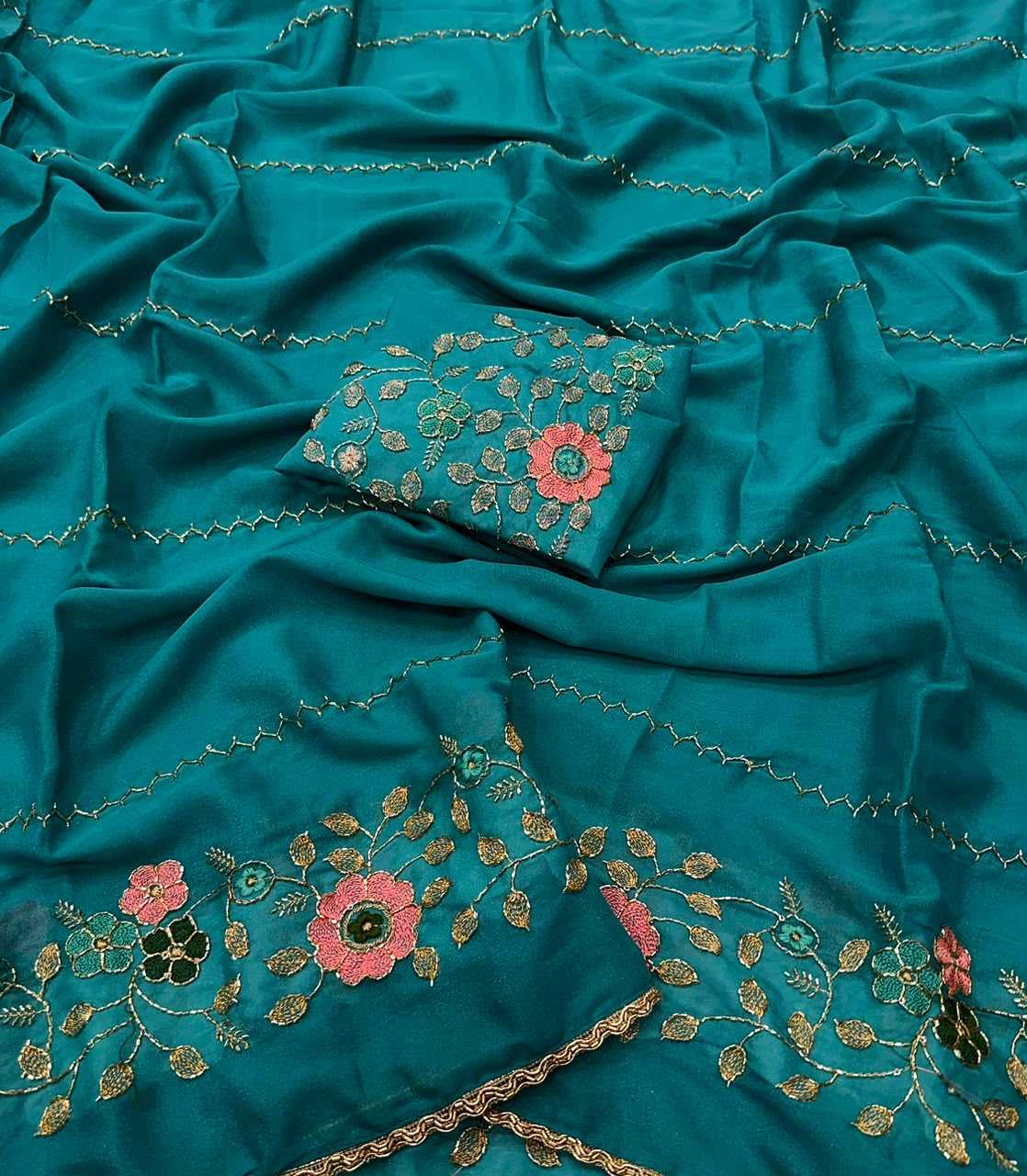 YNF Wholesale Georgette Party Wear Sarees  | Surat Manufacturer