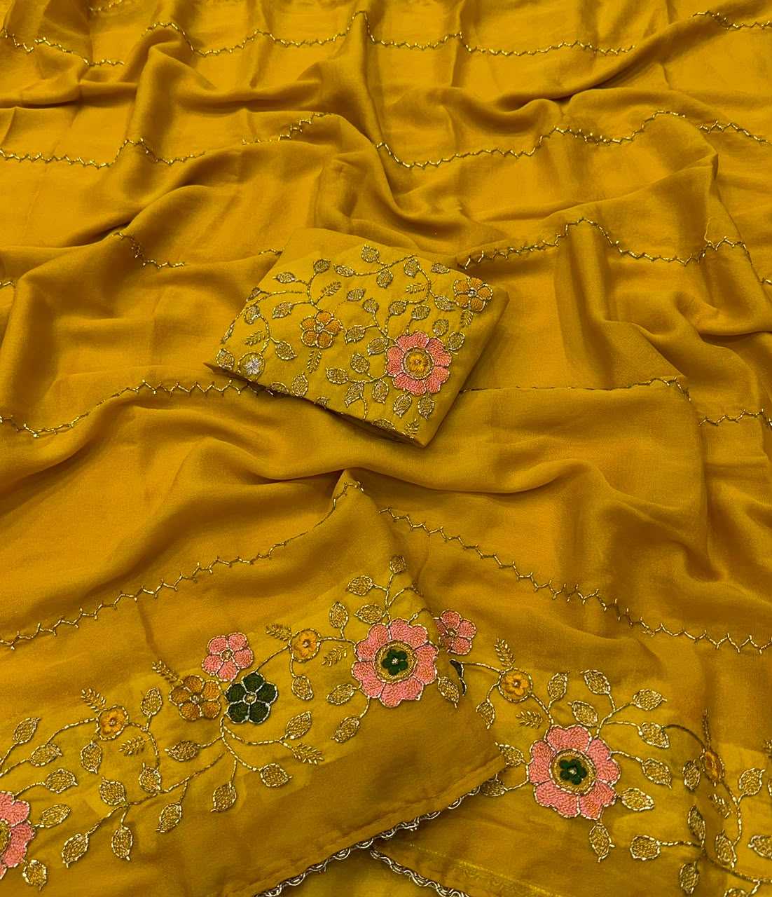 YNF Wholesale Georgette Party Wear Sarees  | Surat Manufacturer