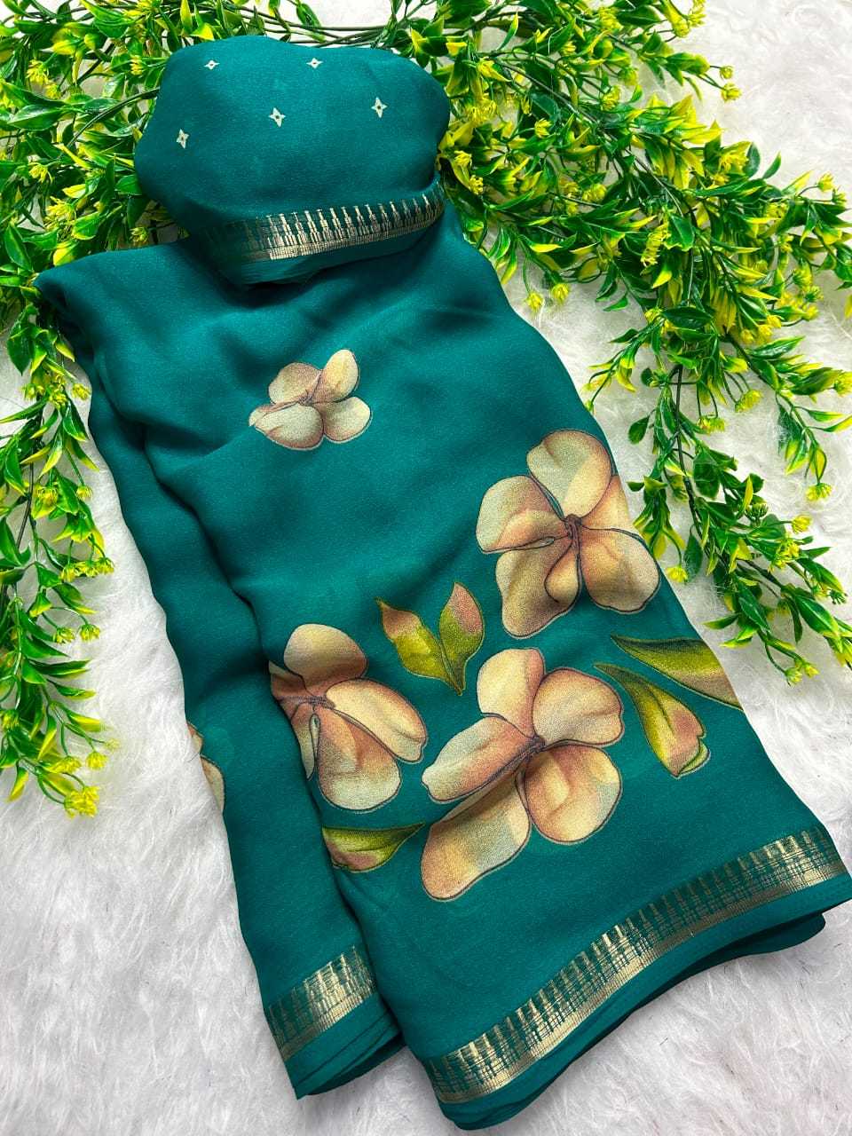 YNF Wholesale Dull Moss Designer Sarees  | Surat Manufacturer