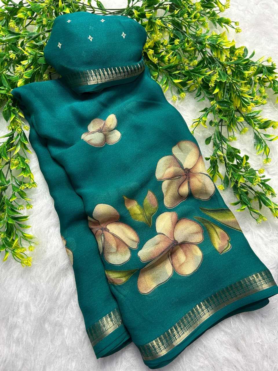 YNF Wholesale Dull Moss Designer Sarees  | Surat Manufacturer