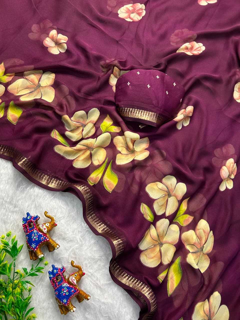 YNF Wholesale Dull Moss Designer Sarees  | Surat Manufacturer