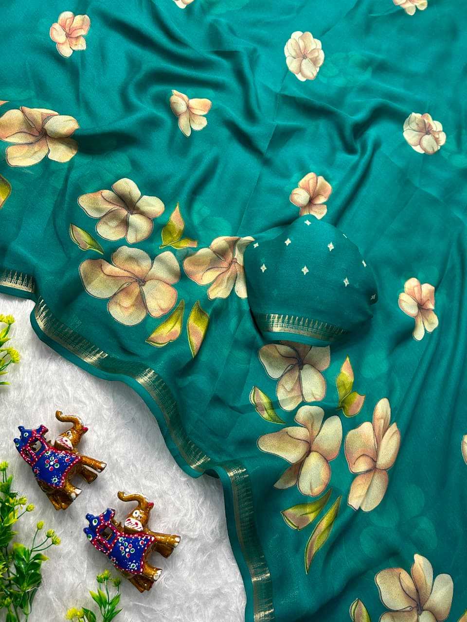 YNF Wholesale Dull Moss Designer Sarees  | Surat Manufacturer
