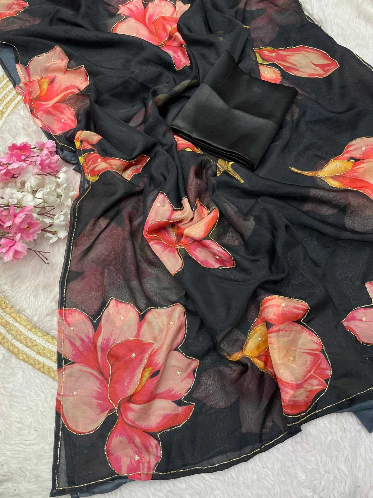 YNF Wholesale Chiffon Printed Sarees  | Surat Manufacturer