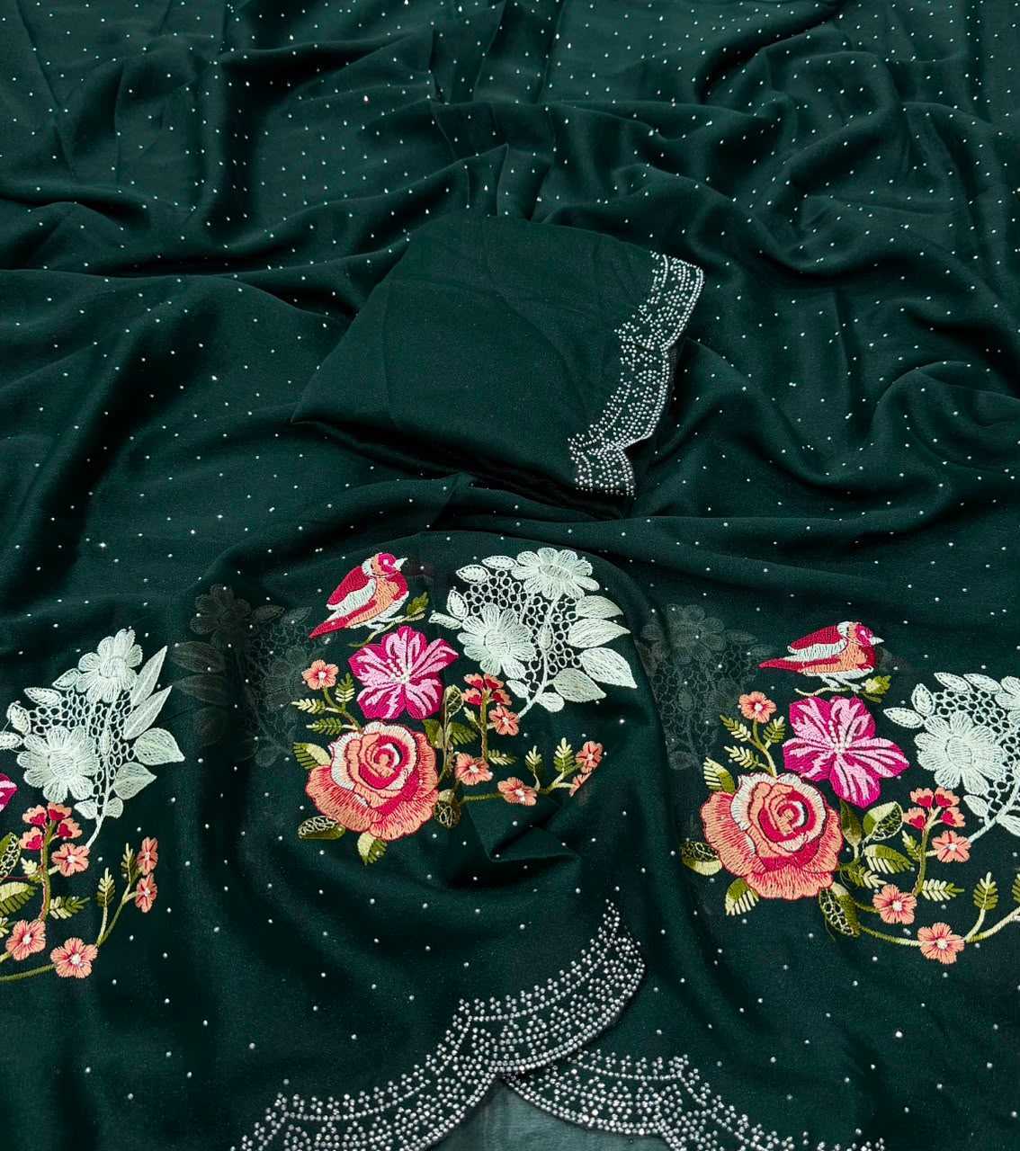 YNF Wholesale Fancy Georgette Sarees  | Surat Manufacturer