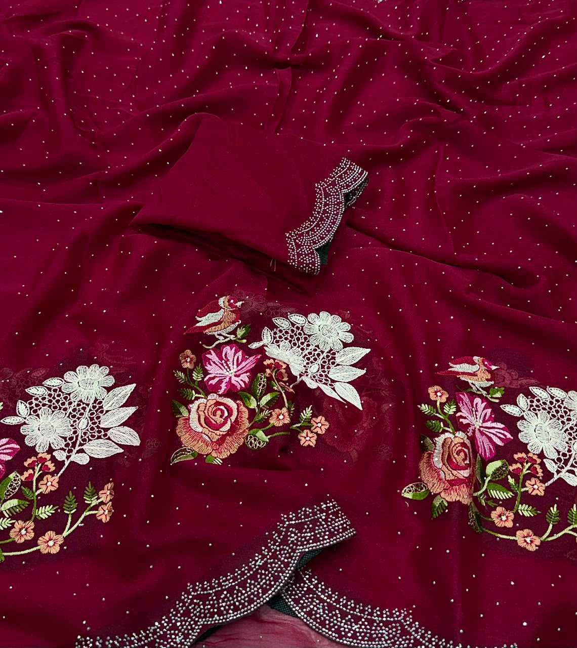 YNF Wholesale Fancy Georgette Sarees  | Surat Manufacturer