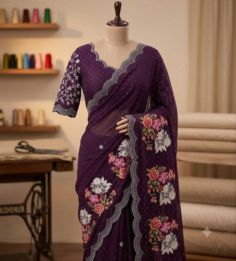 YNF Wholesale Fancy Georgette Sarees  | Surat Manufacturer