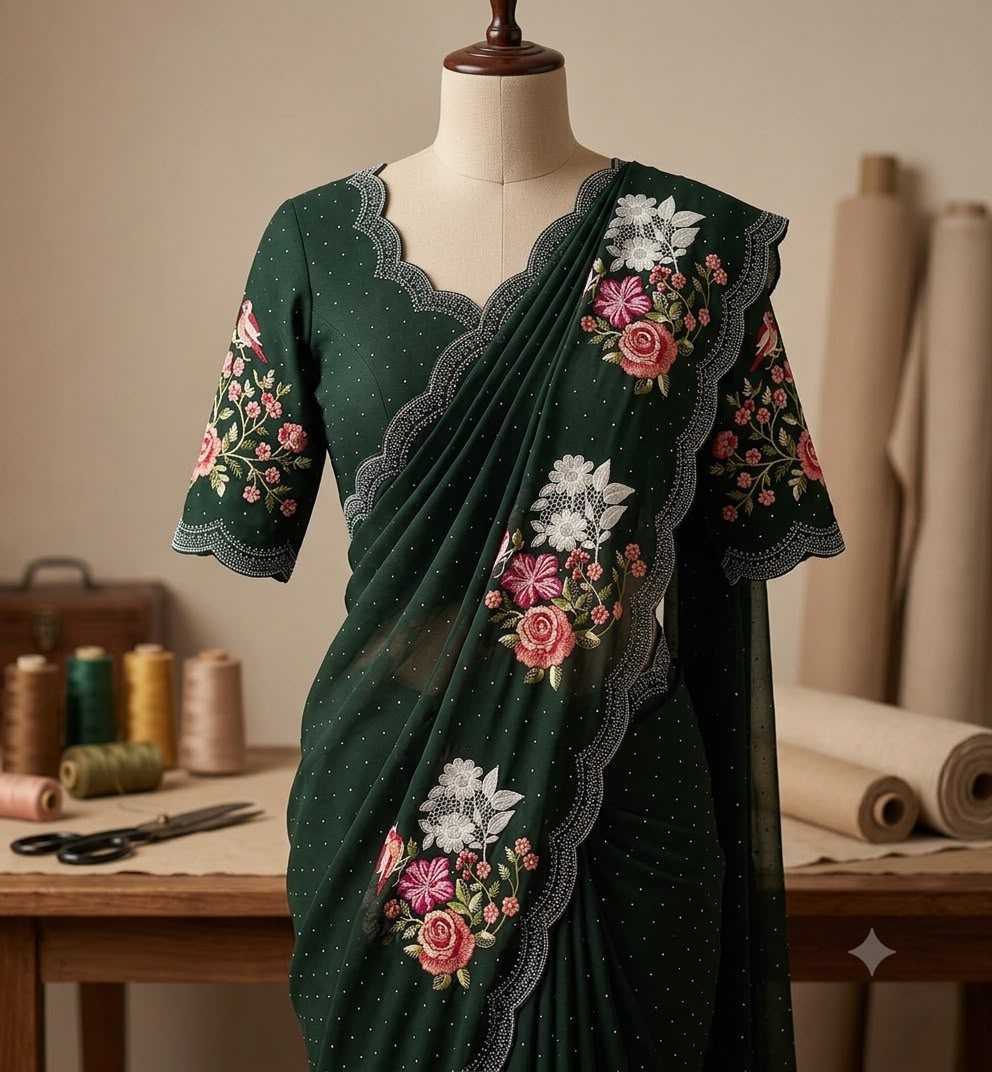 YNF Wholesale Fancy Georgette Sarees  | Surat Manufacturer