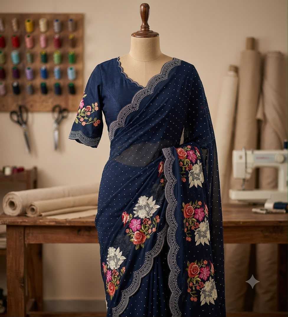 YNF Wholesale Fancy Georgette Sarees  | Surat Manufacturer