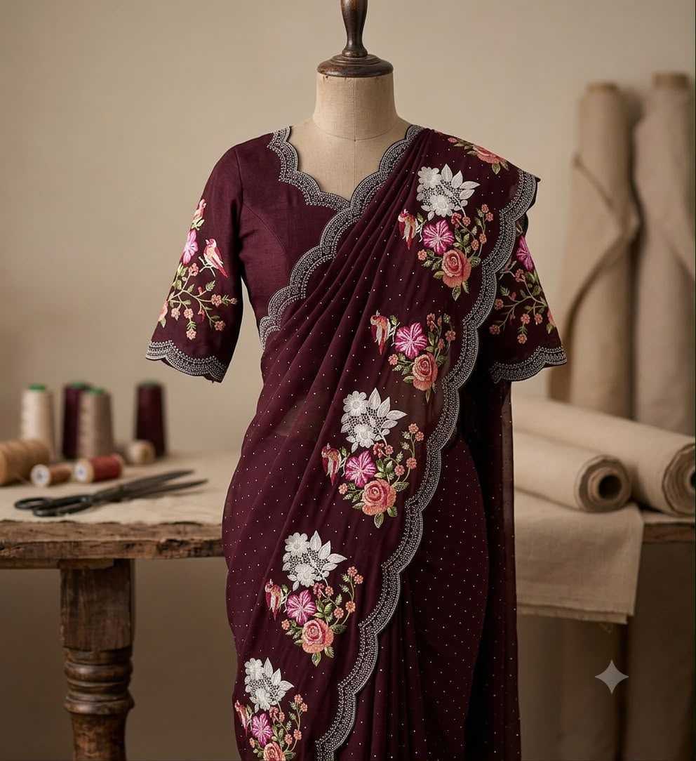 YNF Wholesale Fancy Georgette Sarees  | Surat Manufacturer
