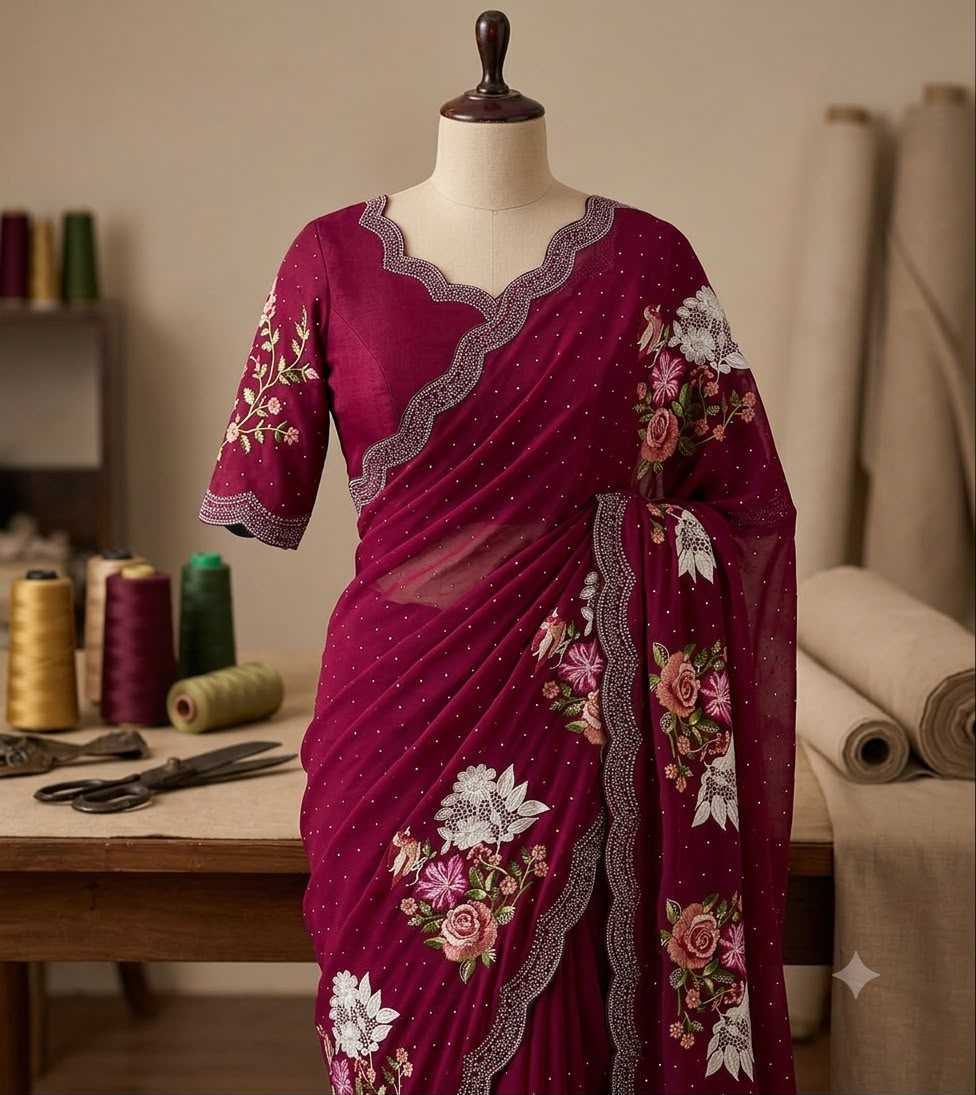 YNF Wholesale Fancy Georgette Sarees  | Surat Manufacturer