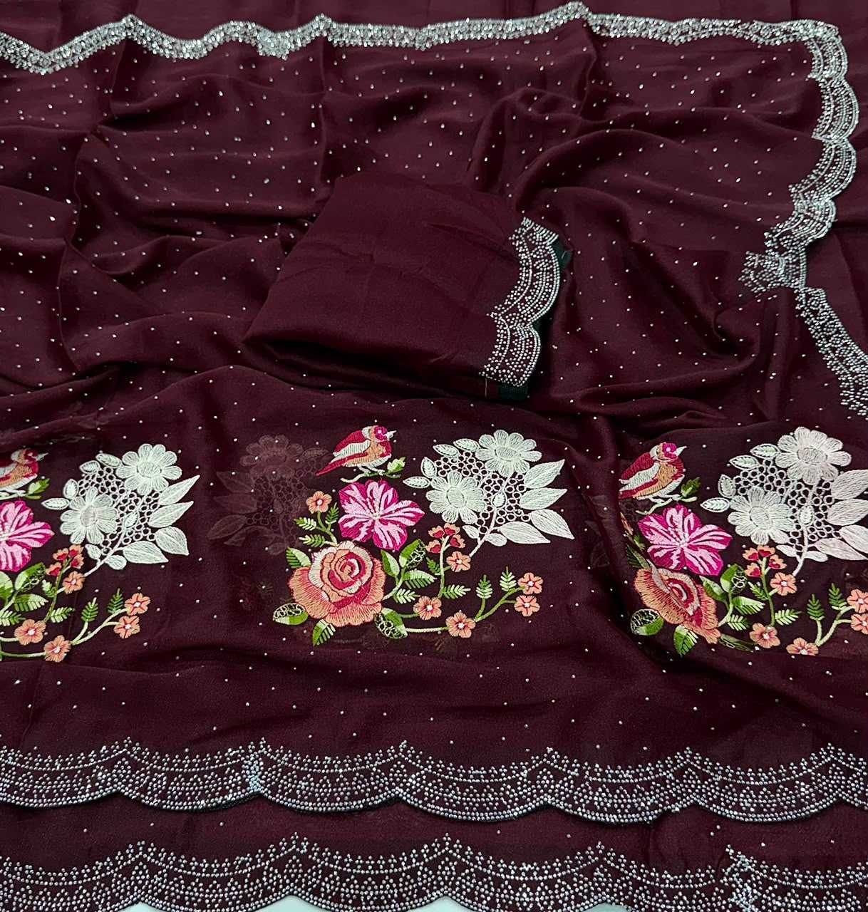 YNF Wholesale Fancy Georgette Sarees  | Surat Manufacturer