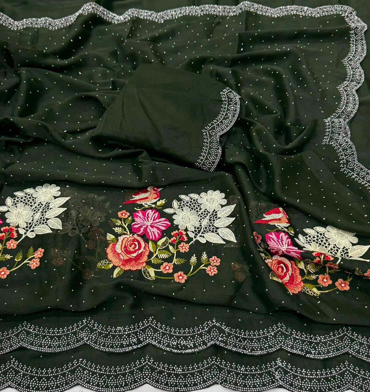 YNF Wholesale Fancy Georgette Sarees  | Surat Manufacturer