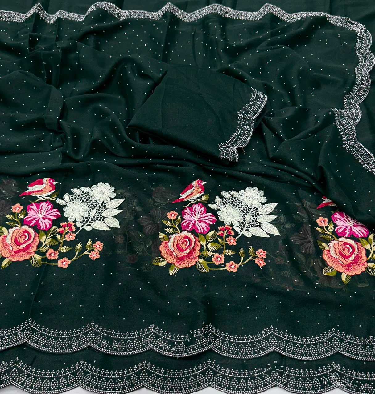 YNF Wholesale Fancy Georgette Sarees  | Surat Manufacturer