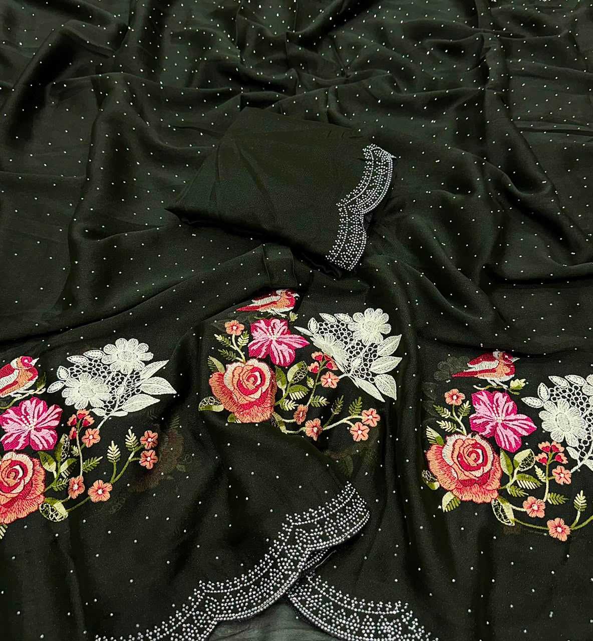 YNF Wholesale Fancy Georgette Sarees  | Surat Manufacturer