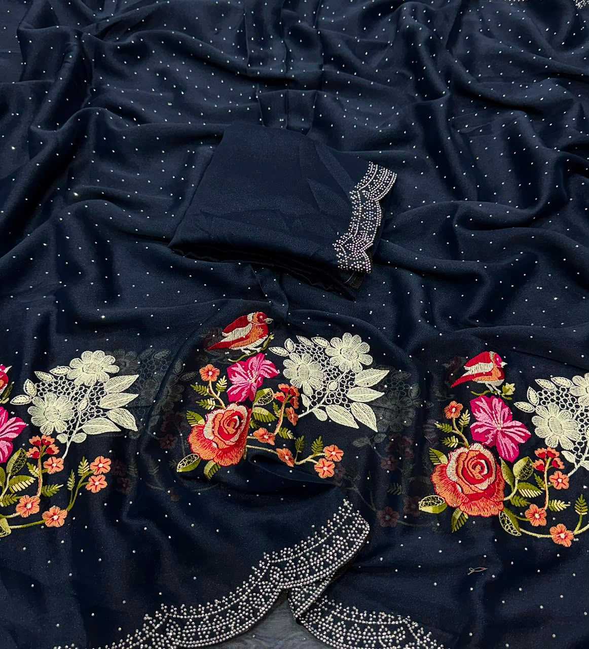 YNF Wholesale Fancy Georgette Sarees  | Surat Manufacturer
