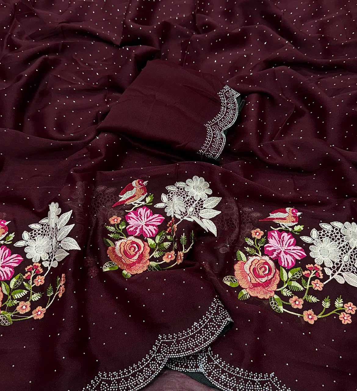 YNF Wholesale Fancy Georgette Sarees  | Surat Manufacturer