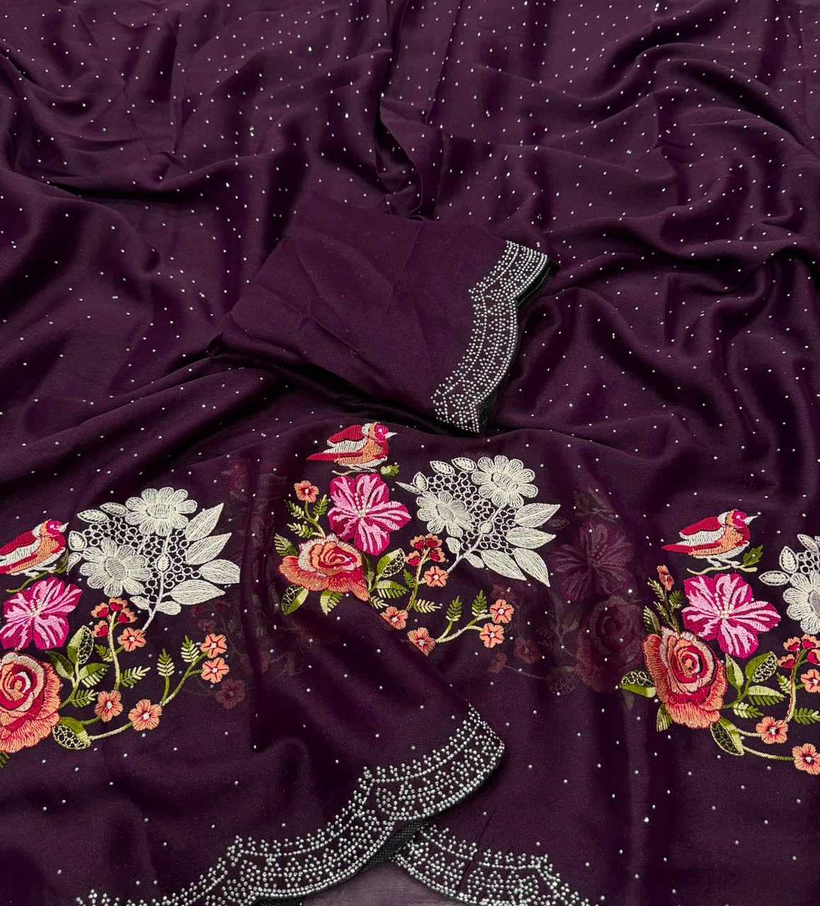 YNF Wholesale Fancy Georgette Sarees  | Surat Manufacturer