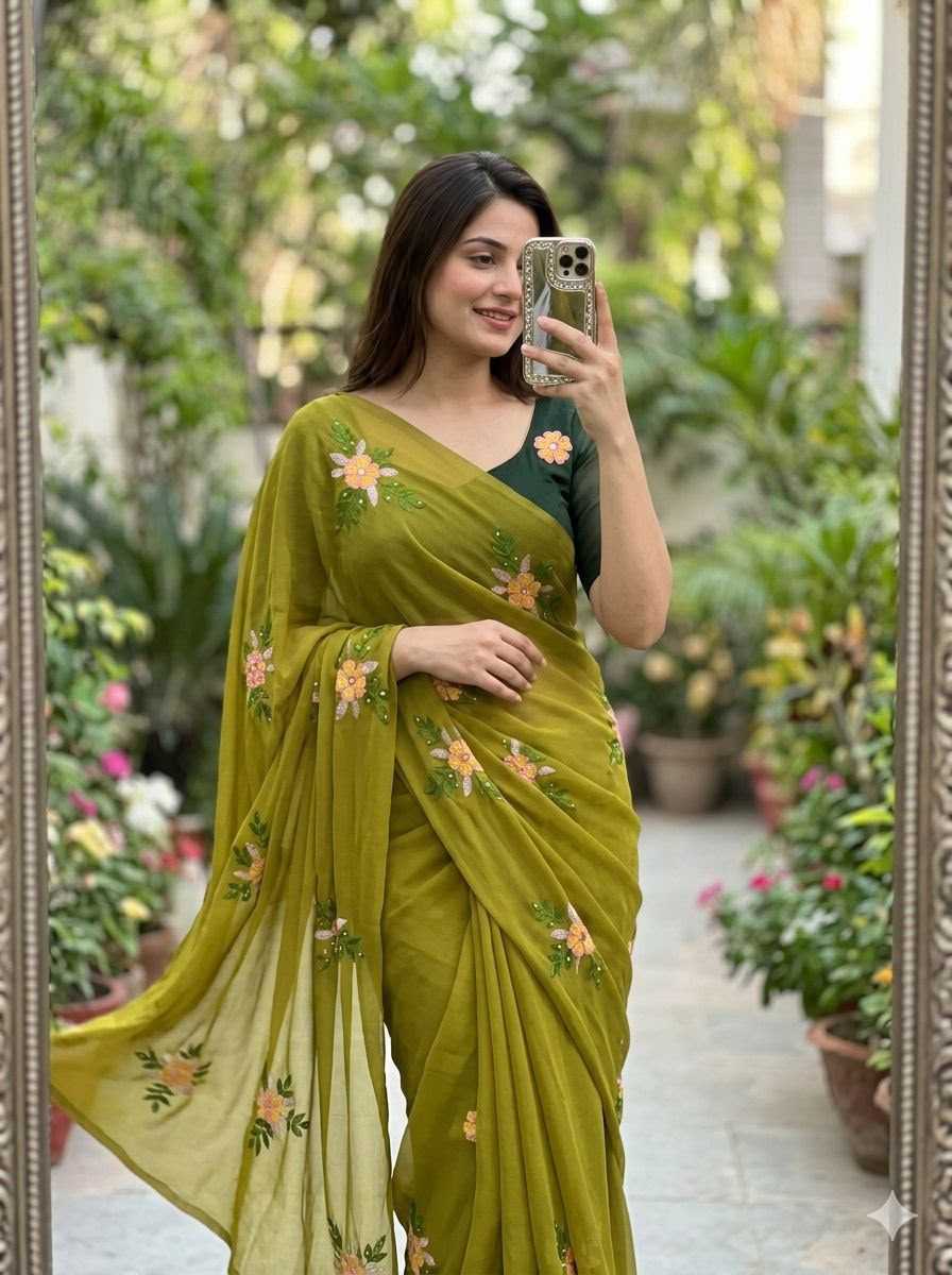 YNF Wholesale Georgette Designer Sarees  | Surat Manufacturer