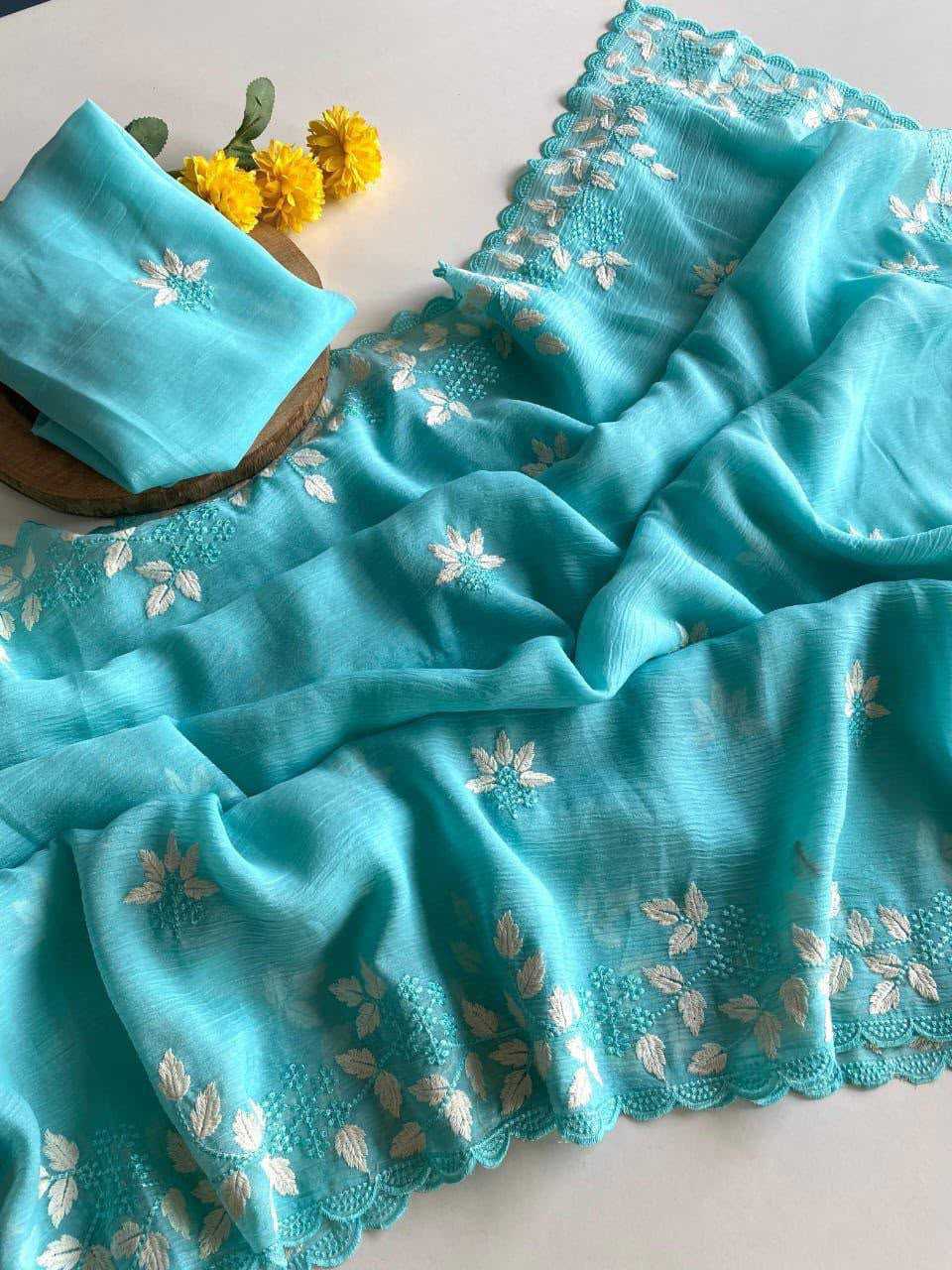 YNF Wholesale Georgette Designer Sarees  | Surat Manufacturer
