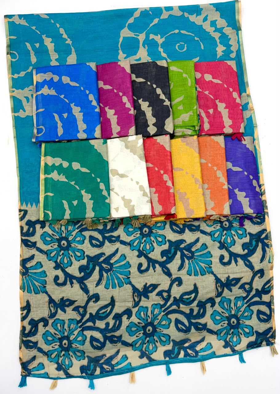 YNF Wholesale Cotton Kalamkari Sarees  | Surat Manufacturer