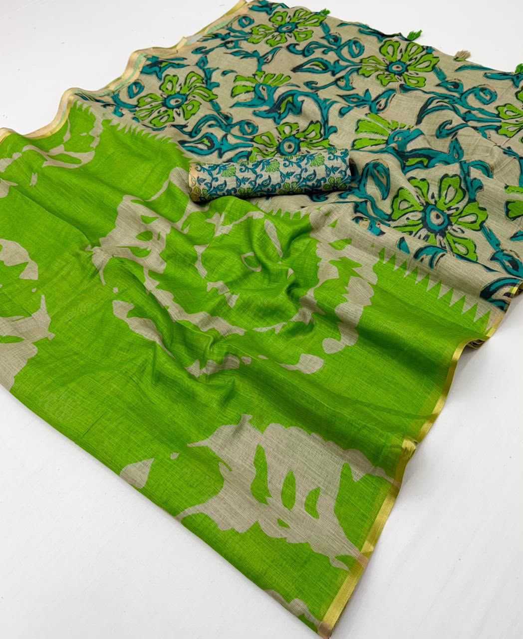 YNF Wholesale Cotton Kalamkari Sarees  | Surat Manufacturer