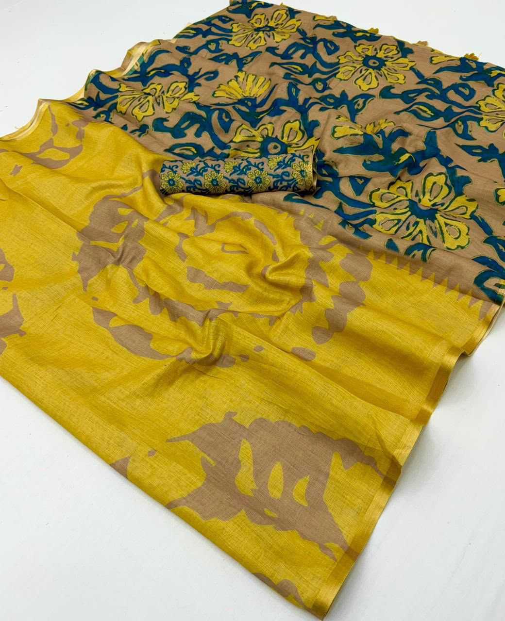 YNF Wholesale Cotton Kalamkari Sarees  | Surat Manufacturer