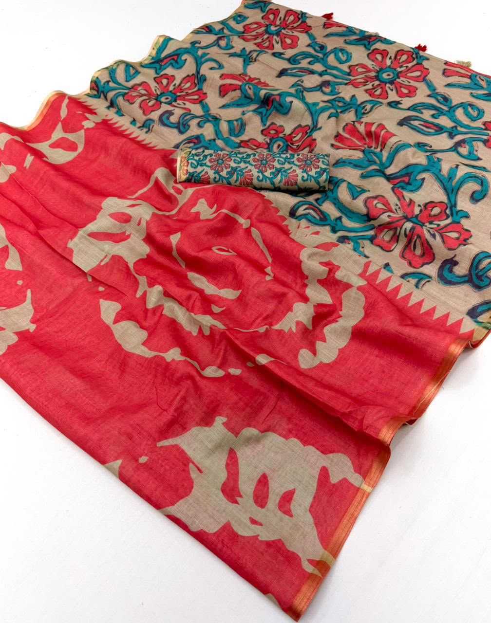 YNF Wholesale Cotton Kalamkari Sarees  | Surat Manufacturer