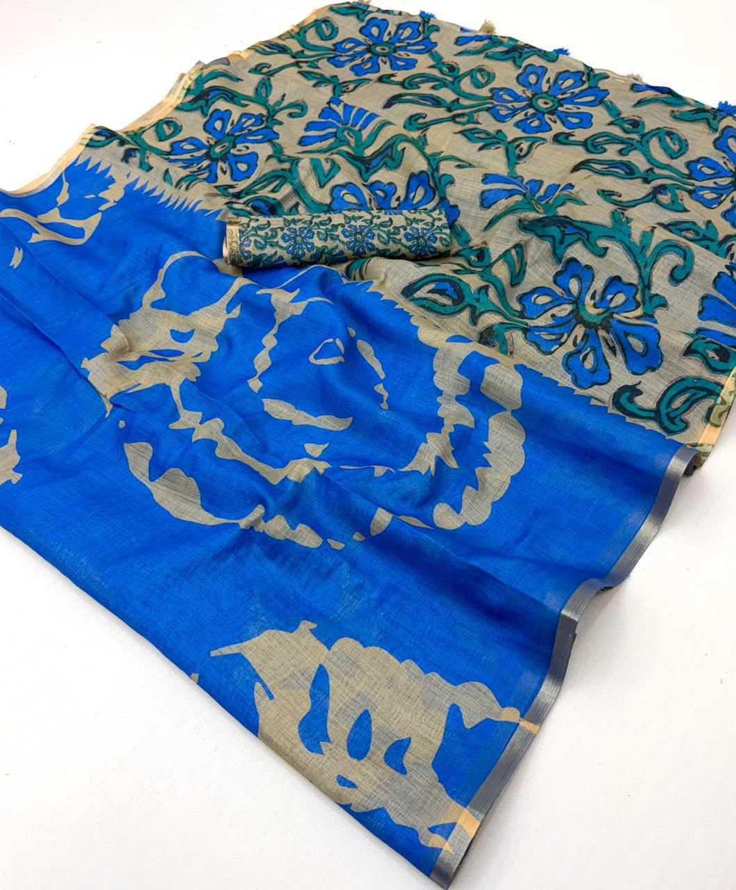 YNF Wholesale Cotton Kalamkari Sarees  | Surat Manufacturer