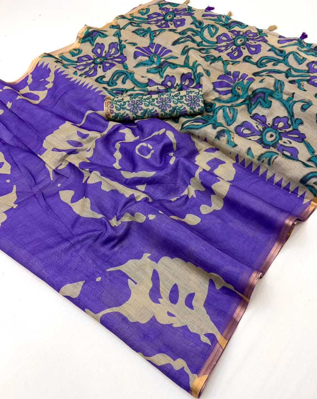 YNF Wholesale Cotton Kalamkari Sarees  | Surat Manufacturer