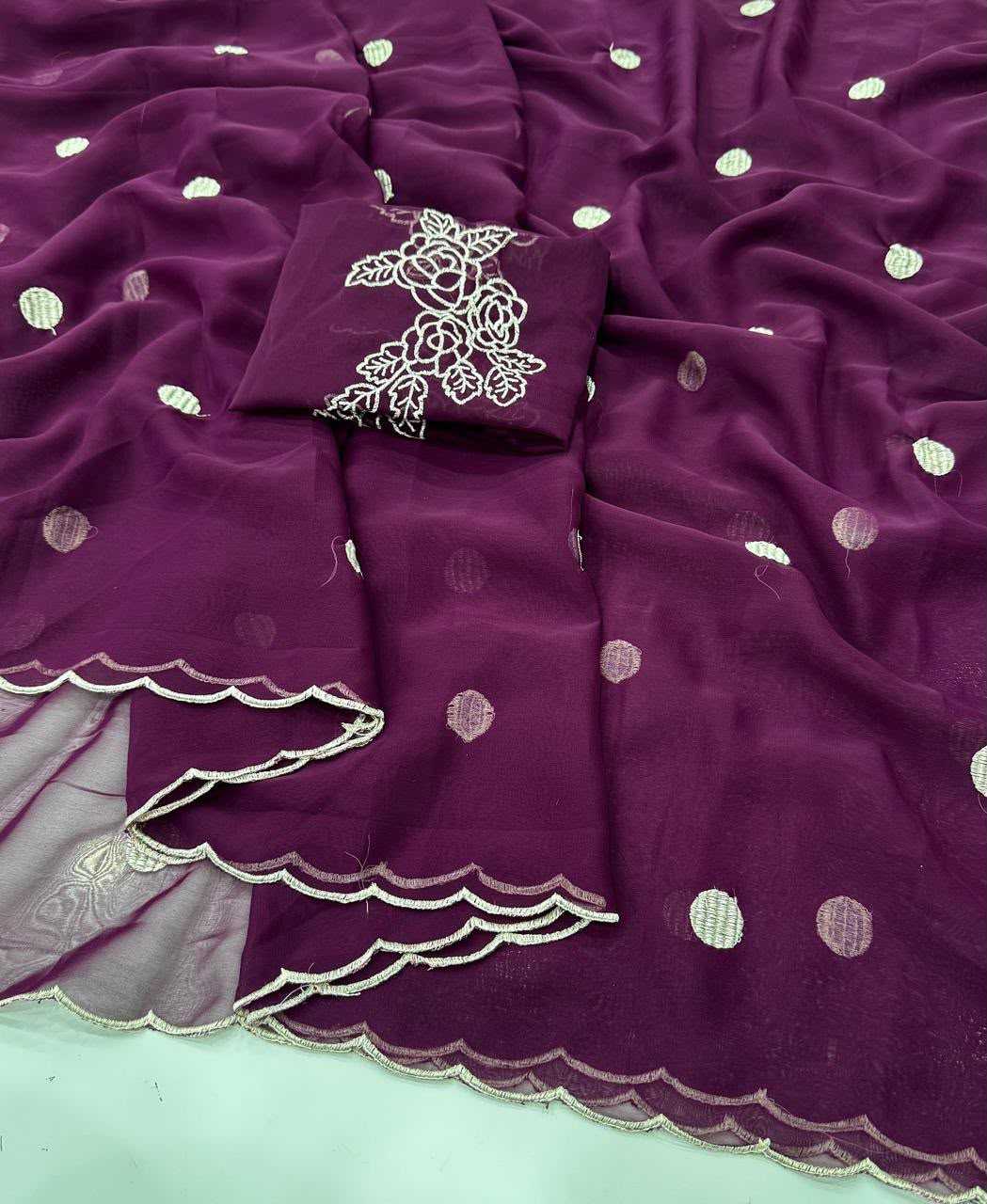 YNF Wholesale Georgette Fancy Sarees  | Surat Manufacturer